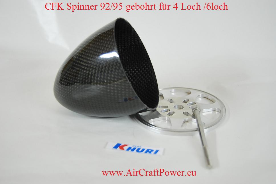 Premium CFK Spinner in CFK Sichtkohle ø 92/95 mm
