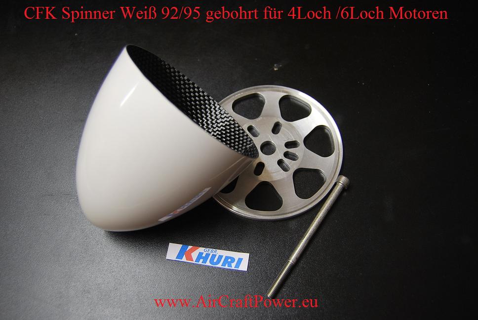 Premium CFK Spinner in Weiß ø 98/106 mm